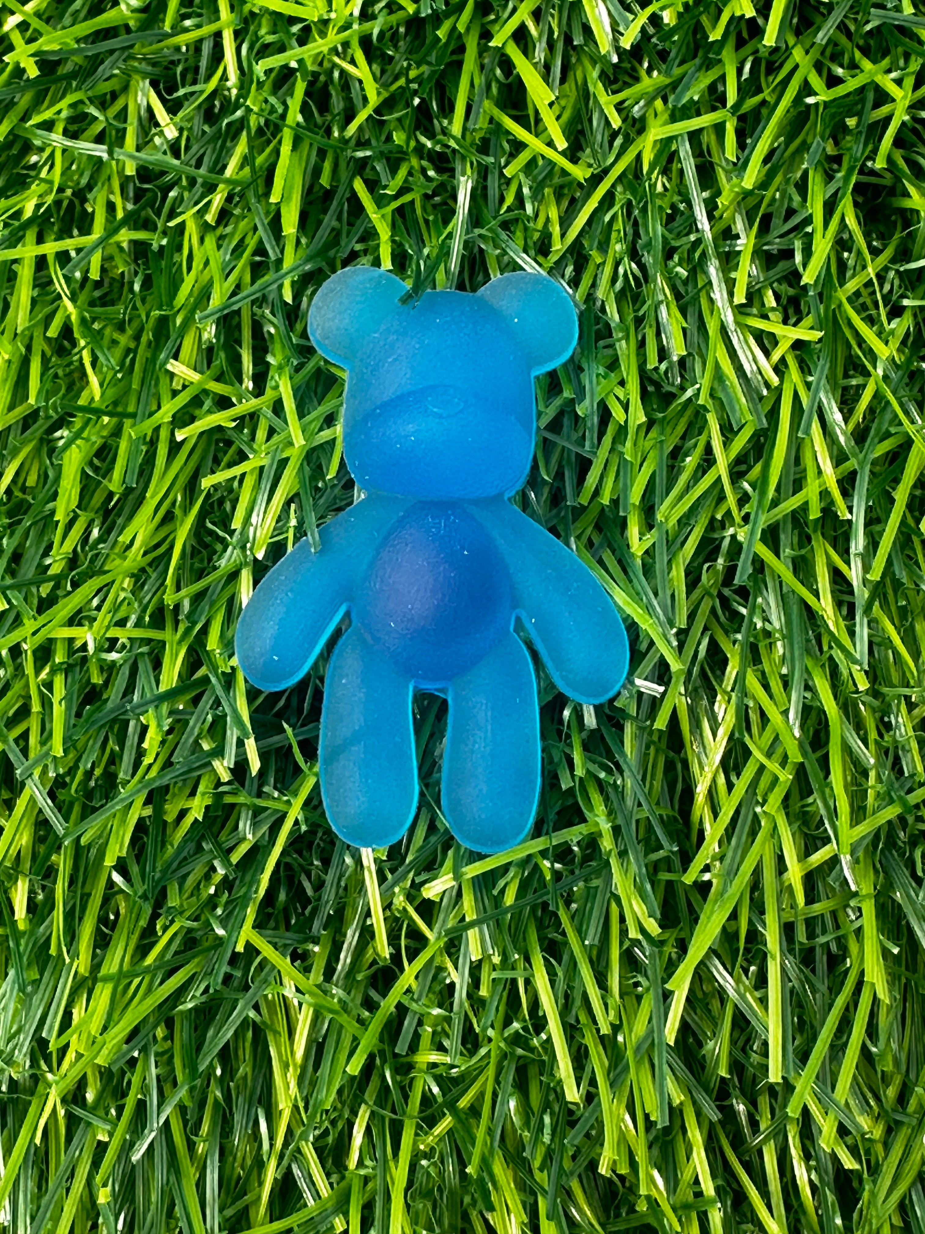 Gummy blue teddy bear shoe charm