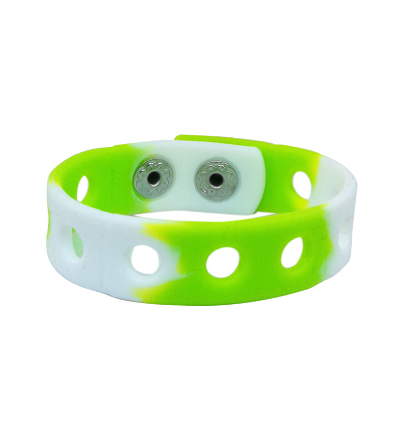 Green & white wristband