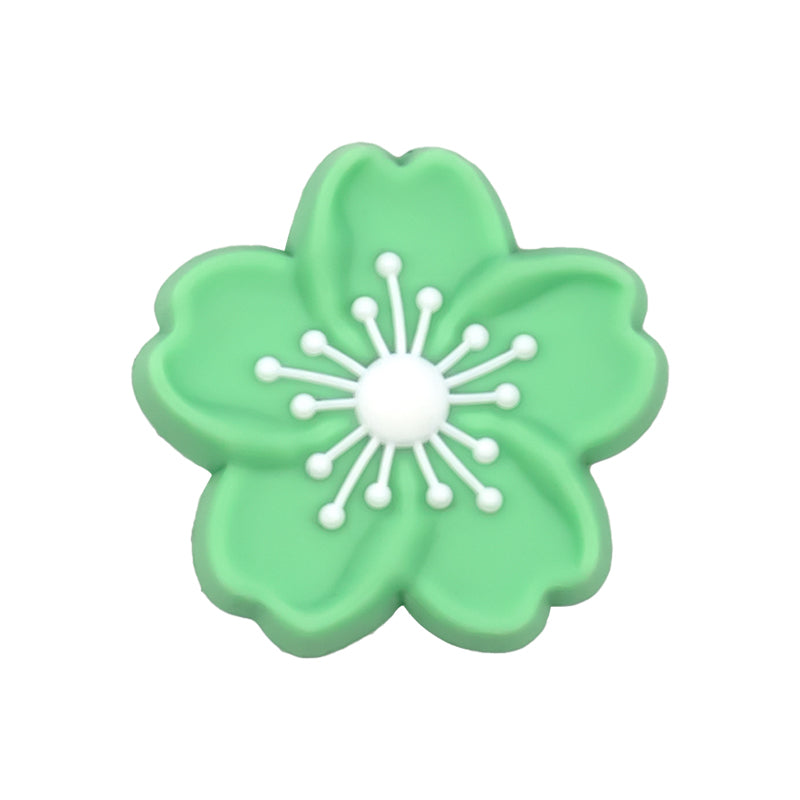 Green and White Hibiscus