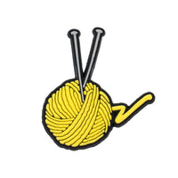 Yellow Knitting Shoe Charm