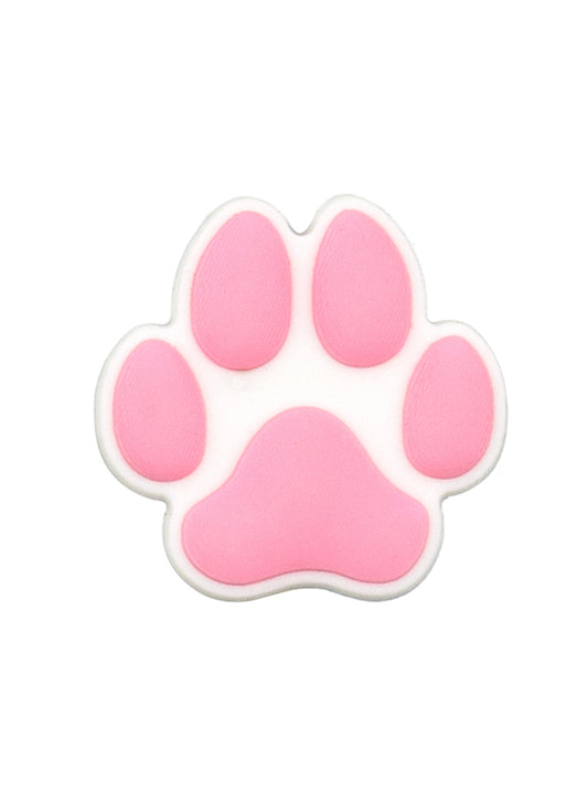 Pink paw print charm