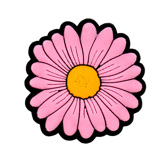 Pink Daisy Shoe Charm