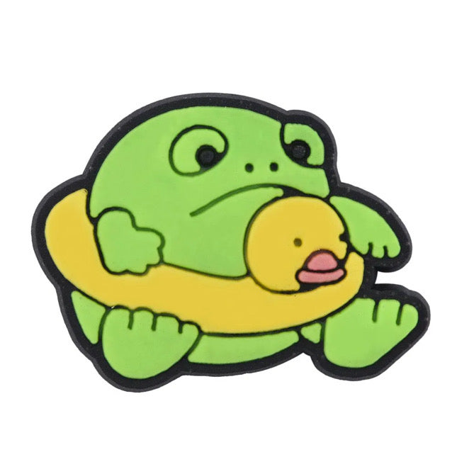 Frog In Rubber Ring