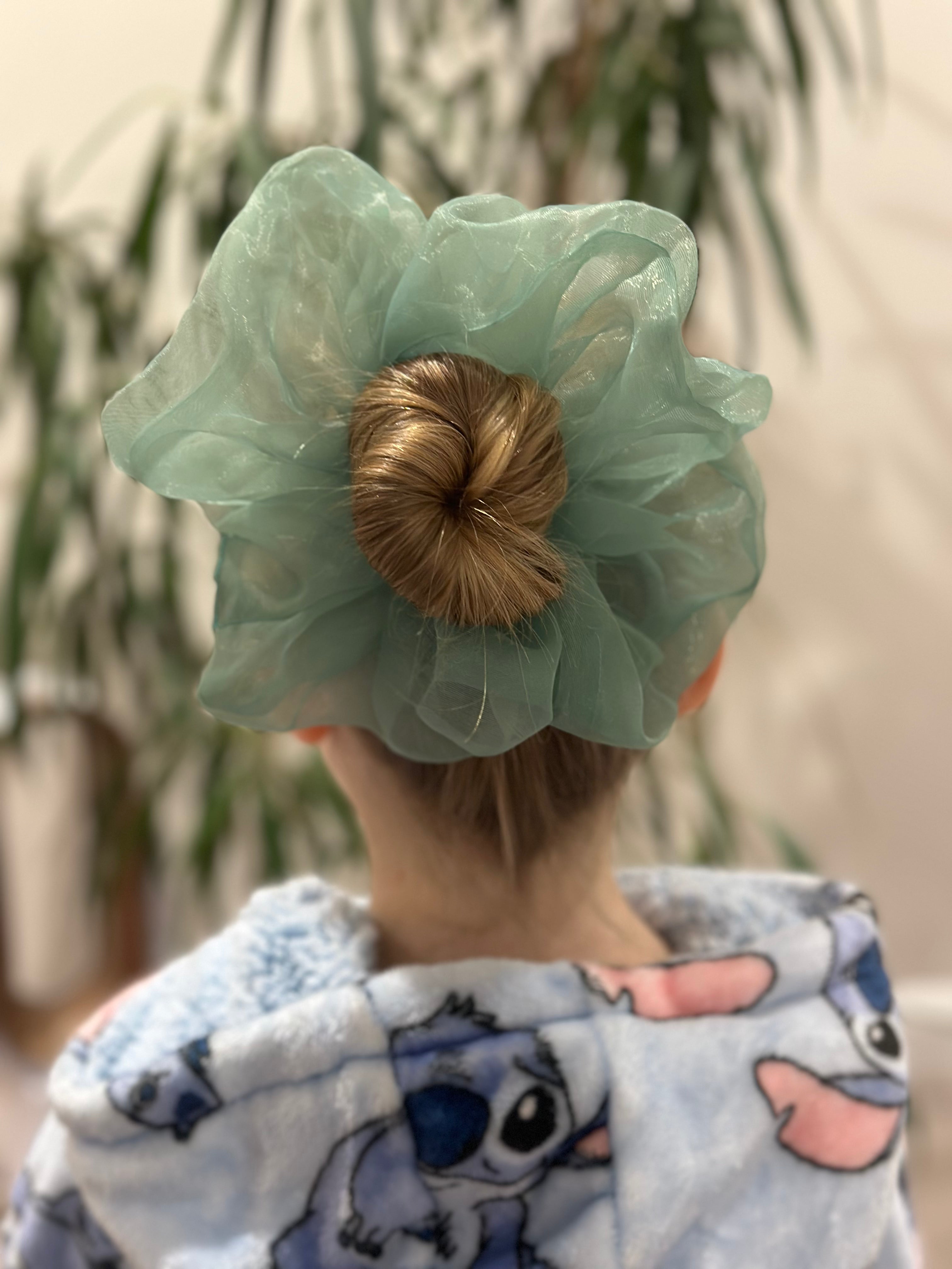 XL Organza Scrunchie – Sage Green