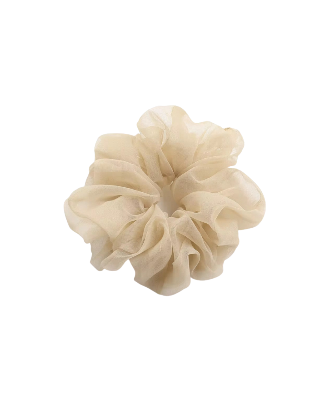 XL Organza Scrunchie – Champagne Cream