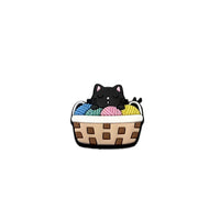 Black Cat In Basket